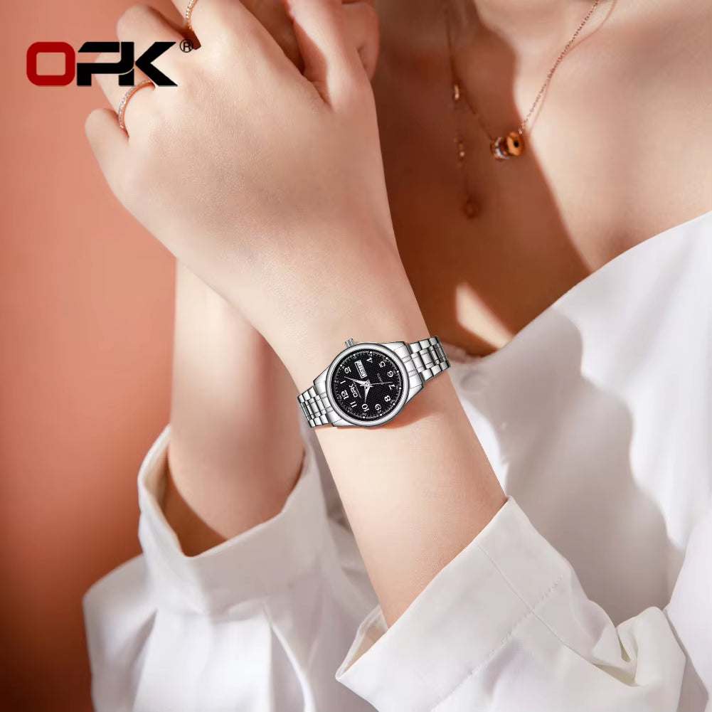 Elevate Your Style with the 8110 Luxury Women's Quartz Watch - Waterproof Stainless Steel Elegance