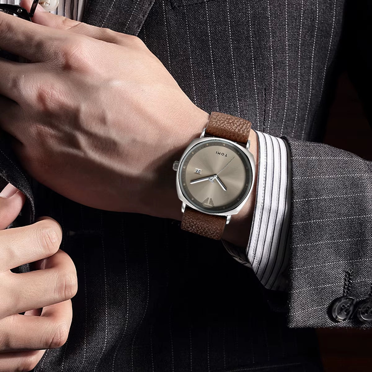 Stylish Men's Minimalist Sports Watch with Calendar - Casual Quartz Timepiece