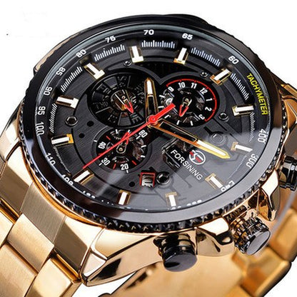 Sleek Automatic Mechanical Men's Watch - Timeless Style and Precision