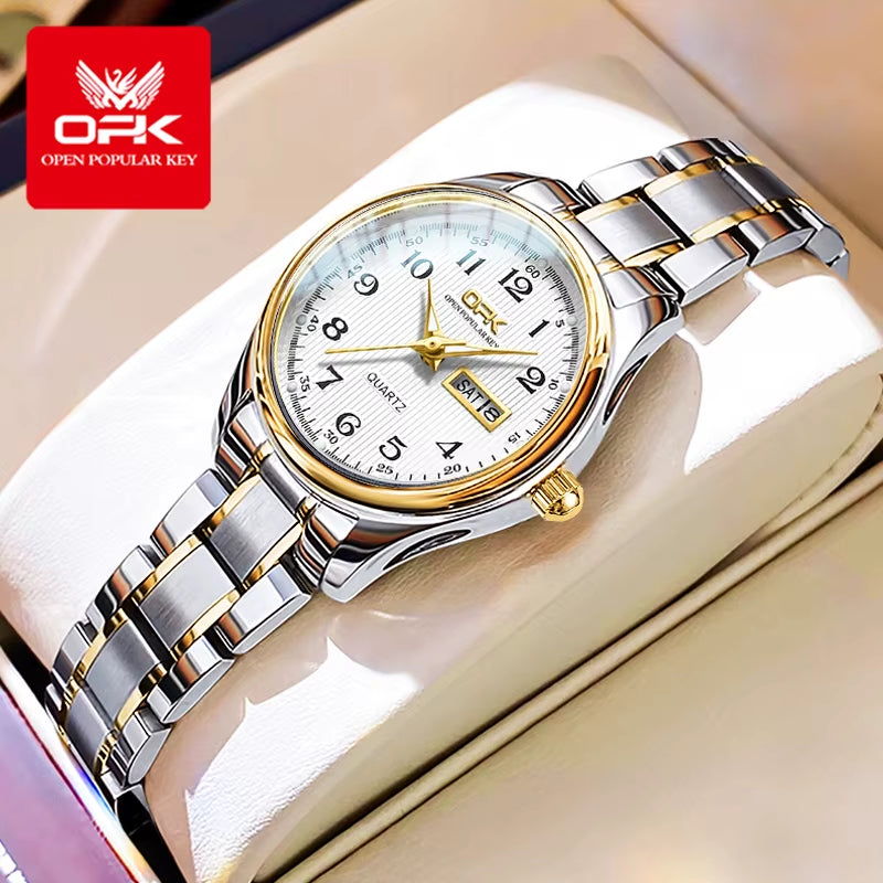 Elevate Your Style with the 8110 Luxury Women's Quartz Watch - Waterproof Stainless Steel Elegance