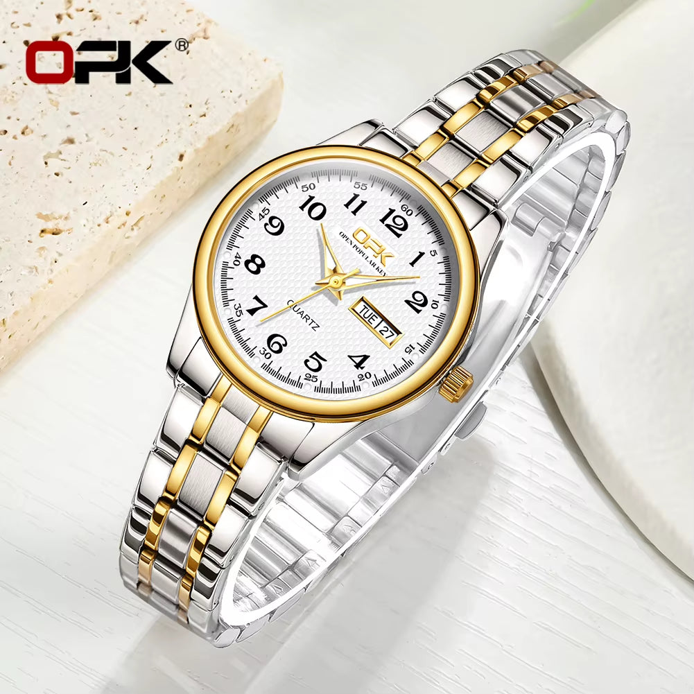 Elevate Your Style with the 8110 Luxury Women's Quartz Watch - Waterproof Stainless Steel Elegance