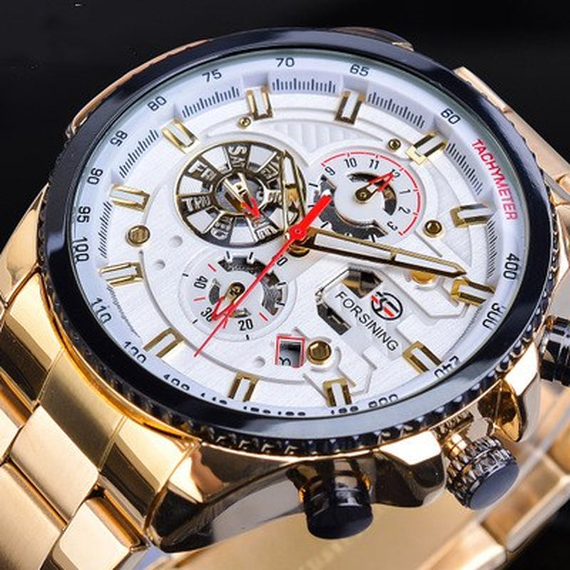 Sleek Automatic Mechanical Men's Watch - Timeless Style and Precision