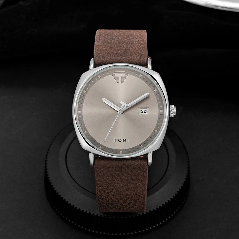 Stylish Men's Minimalist Sports Watch with Calendar - Casual Quartz Timepiece