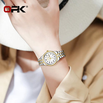 Elevate Your Style with the 8110 Luxury Women's Quartz Watch - Waterproof Stainless Steel Elegance