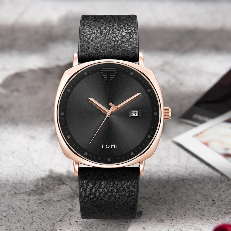 Stylish Men's Minimalist Sports Watch with Calendar - Casual Quartz Timepiece