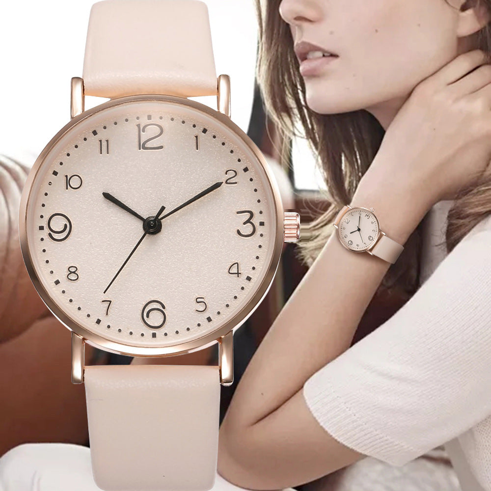 Stylish Leather Quartz Watch for Women - Perfect for Sports and Everyday Wear