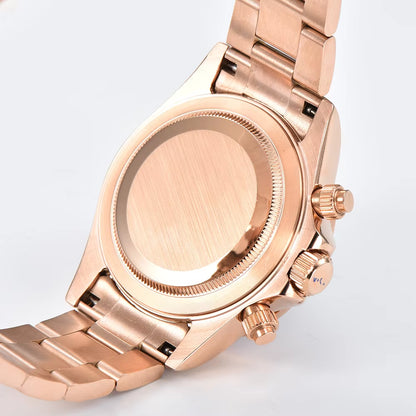 Elevate Your Style with the Luxurious Rose Gold VK63 Rainbow Watch - Customizable Sapphire Glass, Waterproof Design