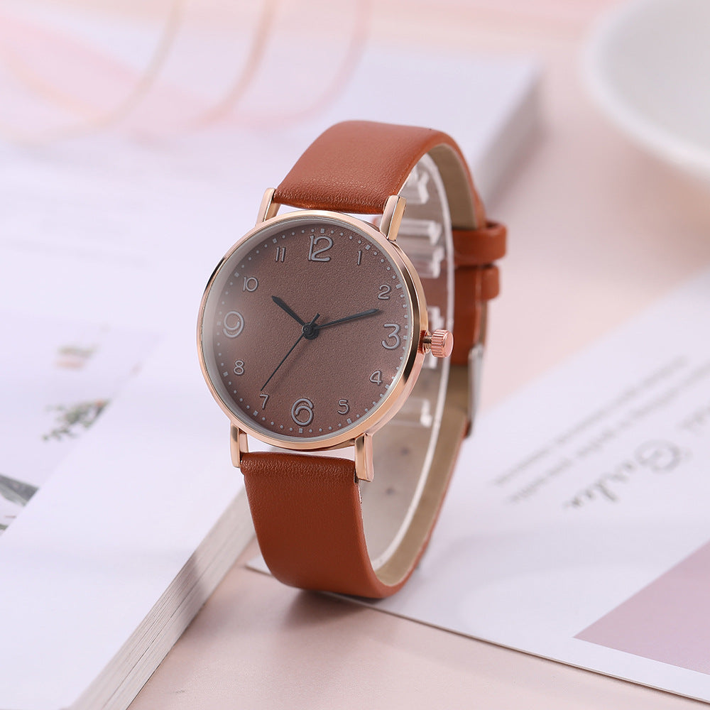 Stylish Leather Quartz Watch for Women - Perfect for Sports and Everyday Wear