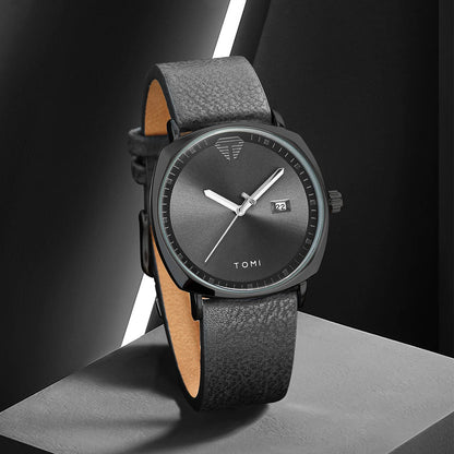 Stylish Men's Minimalist Sports Watch with Calendar - Casual Quartz Timepiece
